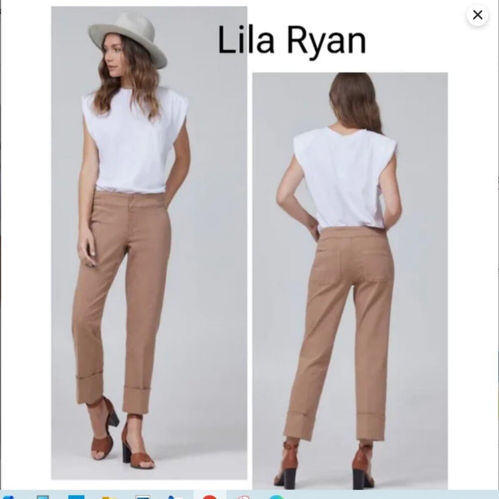 Lila Ryan Trina high-rise cropped, cuffed pants